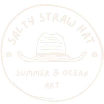 Salty Straw Hat – Summer & Ocean Art